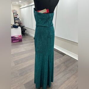 Green shiny night dress